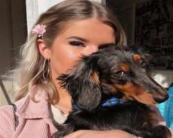 She also has a furry baby in her home.